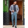 imageCOOFANDY Mens Classic Casual Dress Pants Expandable Waist Suit Pant Slim Fit Flat Front SlacksDenim Blue