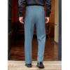 imageCOOFANDY Mens Classic Casual Dress Pants Expandable Waist Suit Pant Slim Fit Flat Front SlacksDenim Blue