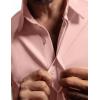 imageCOOFANDY Mens Dress Shirts Button Down Short Sleeve Shirt Summer Shirts Casual Wrinkle Free Muscle Fit ShirtsPink