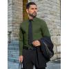 imageCOOFANDY Mens Dress Shirts Long Sleeve Business Shirts Stain Shield Mens Button Down ShirtArmy Green