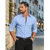 imageCOOFANDY Mens Dress Shirts Long Sleeve Business Shirts Stain Shield Mens Button Down ShirtBlue