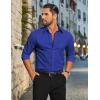 imageCOOFANDY Mens Dress Shirts Long Sleeve Business Shirts Stain Shield Mens Button Down ShirtDark Blue