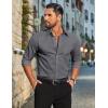 imageCOOFANDY Mens Dress Shirts Long Sleeve Business Shirts Stain Shield Mens Button Down ShirtDark Grey