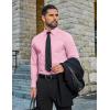 imageCOOFANDY Mens Dress Shirts Long Sleeve Business Shirts Stain Shield Mens Button Down ShirtPink