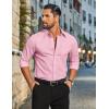 imageCOOFANDY Mens Dress Shirts Long Sleeve Business Shirts Stain Shield Mens Button Down ShirtPink