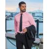 imageCOOFANDY Mens Dress Shirts Long Sleeve Business Shirts Stain Shield Mens Button Down ShirtPink
