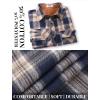 imageCOOFANDY Mens Fall Plaid Button Down Shirt Long Sleeve Casual Cowboy Work Shirts Lightweight Flannel Shirts Two PocketNavy Khaki Plaid