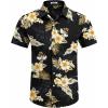 imageCOOFANDY Mens Hawaiian Shirt Short Sleeve Button Down Shirt Summer Beach Shirt