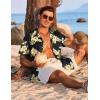 imageCOOFANDY Mens Hawaiian Shirt Short Sleeve Button Down Shirt Summer Beach Shirt