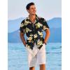 imageCOOFANDY Mens Hawaiian Shirt Short Sleeve Button Down Shirt Summer Beach Shirt