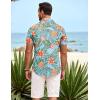 imageCOOFANDY Mens Hawaiian Shirt Short Sleeve Button Down Shirts Tropical Summer Beach Shirts Casual Floral Aloha ShirtsBlue Red Khaki Floral