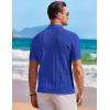 imageCOOFANDY Mens Knit Button Down Shirt Short Sleeve Vintage Polo Shirts Summer Casual Beach TopsSky Blue
