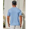 imageCOOFANDY Mens Knit Button Down Shirts Short Sleeve Polo Shirt Casual Vacation Summer Beach ShirtsBlue