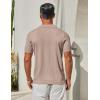 imageCOOFANDY Mens Knit Button Down Shirts Short Sleeve Polo Shirt Casual Vacation Summer Beach ShirtsKhaki