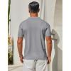 imageCOOFANDY Mens Knit Button Down Shirts Short Sleeve Polo Shirt Casual Vacation Summer Beach ShirtsLight Grey