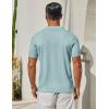 imageCOOFANDY Mens Knit Button Down Shirts Short Sleeve Polo Shirt Casual Vacation Summer Beach ShirtsSage Green