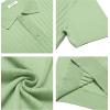 imageCOOFANDY Mens Knit Polo Shirts Short Sleeve Ribbed Knitted Shirt Summer Lightweight Casual Golf ShirtsIce Green