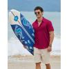 imageCOOFANDY Mens Linen Shirts Short Sleeve Button Down Shirt Casual Beach Summer Shirts Wedding Vacation ShirtBurgundy