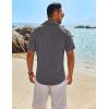 imageCOOFANDY Mens Linen Shirts Short Sleeve Button Down Shirt Casual Beach Summer Shirts Wedding Vacation ShirtGrey