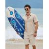 imageCOOFANDY Mens Linen Shirts Short Sleeve Button Down Shirt Casual Beach Summer Shirts Wedding Vacation ShirtLight Khaki