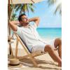 imageCOOFANDY Mens Linen Shirts Short Sleeve Button Down Shirt Casual Beach Summer Shirts Wedding Vacation ShirtWhite