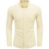 imageCOOFANDY Mens Long Sleeve Buttons Down Shirts Casual Button Up Shirts Beach Linen Shirt Untucked Dress ShirtBeige