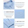 imageCOOFANDY Mens Long Sleeve Buttons Down Shirts Casual Button Up Shirts Beach Linen Shirt Untucked Dress ShirtLight Blue