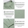 imageCOOFANDY Mens Long Sleeve Buttons Down Shirts Casual Button Up Shirts Beach Linen Shirt Untucked Dress ShirtLight Green