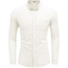 imageCOOFANDY Mens Long Sleeve Buttons Down Shirts Casual Button Up Shirts Beach Linen Shirt Untucked Dress ShirtWhite