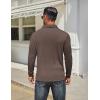 imageCOOFANDY Mens Long Sleeve Polo Shirts Classic Casual Button Polo Tee Lightweight Collared Golf ShirtBrown