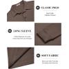 imageCOOFANDY Mens Long Sleeve Polo Shirts Classic Casual Button Polo Tee Lightweight Collared Golf ShirtBrown