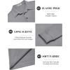 imageCOOFANDY Mens Long Sleeve Polo Shirts Classic Casual Button Polo Tee Lightweight Collared Golf ShirtGrey