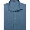imageCOOFANDY Mens Muscle Fit Dress Shirts WrinkleFree Short Sleeve Casual Button Down ShirtGrey Blue
