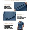 imageCOOFANDY Mens Muscle Fit Dress Shirts WrinkleFree Short Sleeve Casual Button Down ShirtGrey Blue
