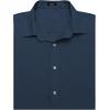imageCOOFANDY Mens Muscle Fit Dress Shirts WrinkleFree Short Sleeve Casual Button Down ShirtNavy Blue