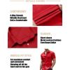 imageCOOFANDY Mens Muscle Fit Dress Shirts WrinkleFree Short Sleeve Casual Button Down ShirtRed
