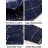 imageCOOFANDY Mens Plaid Dress Shirt Long Sleeve Business Casual Regular Fit Button Down ShirtsBlue