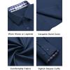 imageCOOFANDY Mens Plaid Dress Shirt Long Sleeve Business Casual Regular Fit Button Down ShirtsNavy Blue