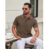 imageCOOFANDY Mens Polo Shirts Classic Short Sleeve Polo T Shirts Cotton Pique Casual Summer Fashion Golf ShirtArmy Green