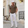 imageCOOFANDY Mens Polo Shirts Classic Short Sleeve Polo T Shirts Cotton Pique Casual Summer Fashion Golf ShirtArmy Green