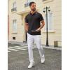 imageCOOFANDY Mens Polo Shirts Classic Short Sleeve Polo T Shirts Cotton Pique Casual Summer Fashion Golf ShirtBlack