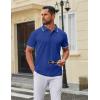 imageCOOFANDY Mens Polo Shirts Classic Short Sleeve Polo T Shirts Cotton Pique Casual Summer Fashion Golf ShirtRoyal Blue