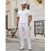 imageCOOFANDY Mens Polo Shirts Classic Short Sleeve Polo T Shirts Cotton Pique Casual Summer Fashion Golf ShirtWhite