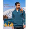 imageCOOFANDY Mens Quarter Zip Pullover Fleece Lined Sweatshirts Long Sleeve Mock Neck Sweater with PocketLake Blue