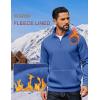 imageCOOFANDY Mens Quarter Zip Pullover Fleece Lined Sweatshirts Long Sleeve Mock Neck Sweater with PocketRoyal Blue
