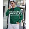 imageCOOFANDY Mens Quarter Zip Pullover Slim Fit Lightweight Knit Pullover Sweaters Casual Polo SweaterChristmas Green  White