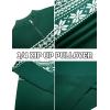 imageCOOFANDY Mens Quarter Zip Pullover Slim Fit Lightweight Knit Pullover Sweaters Casual Polo SweaterChristmas Green  White