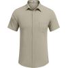 imageCOOFANDY Mens Short Sleeve Button Down Casual Beach ShirtLight Gray