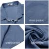 imageCOOFANDY Mens Short Sleeve Button Down Shirt Casual Summer Beach Untucked Vacation Textured Shirts with PocketMidnight Blue