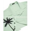 imageCOOFANDY Mens Short Sleeve Button Down Shirt Casual Summer Beach Untucked Vacation Textured Shirts with PocketSage Green  Palm Tree